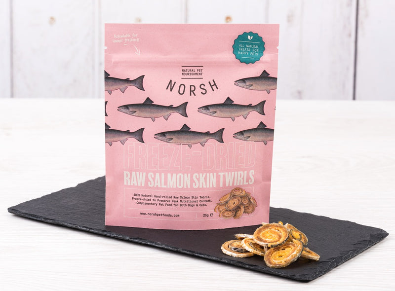 Freeze-dried Raw Salmon Skin Twirls